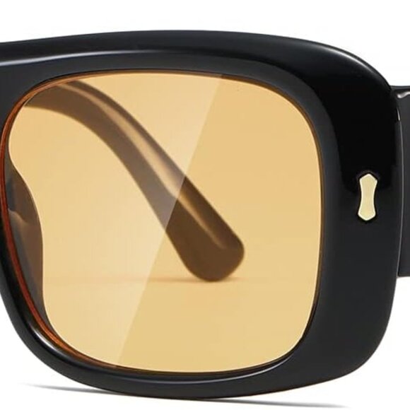 Retro Vintage Sunglasses for Women Men UV400 Block Square Frame Shades - Picture 1 of 7